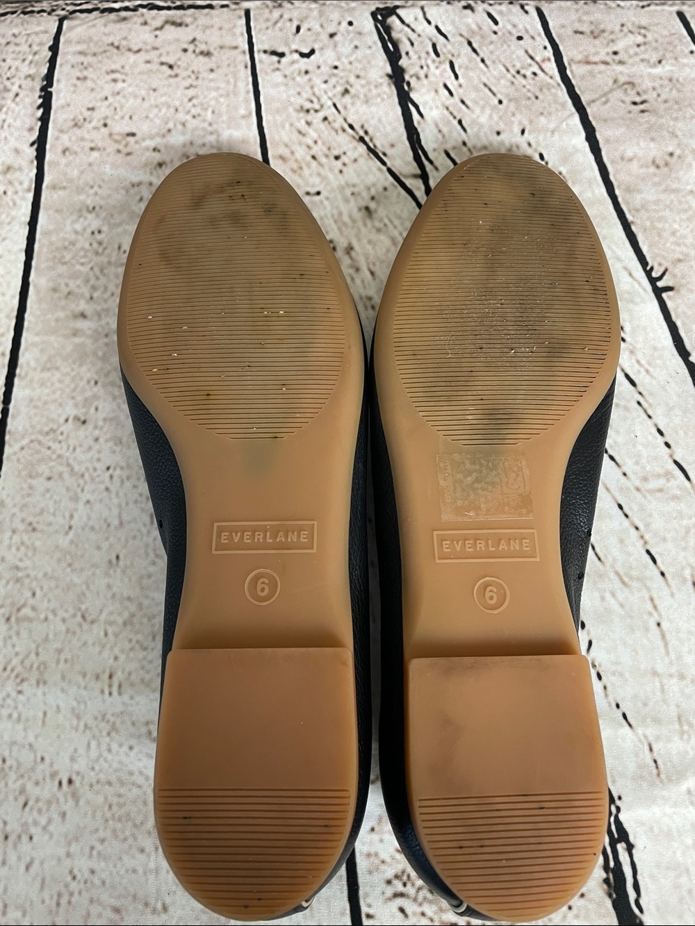 Everlane The Day Glove Minimalist Round Toe Black Slip-On Women's 6 Ballet Flats - Picture 8 of 8
